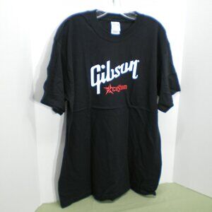 Gibson Custom Tee Shirt, Black, Size Large